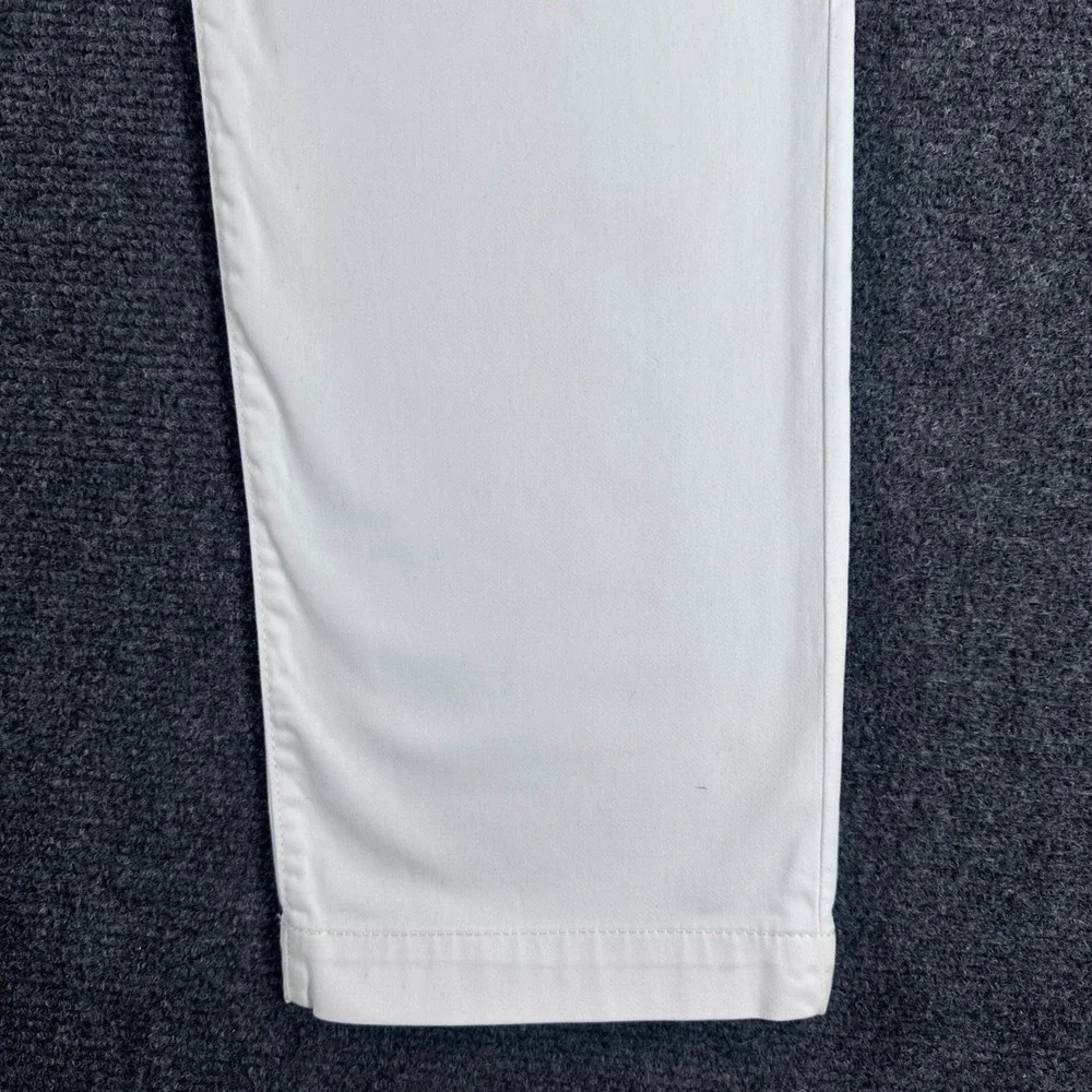 Banana Republic Fulton Skinny Pants Mens 33x30 White Chino Trousers Stretch